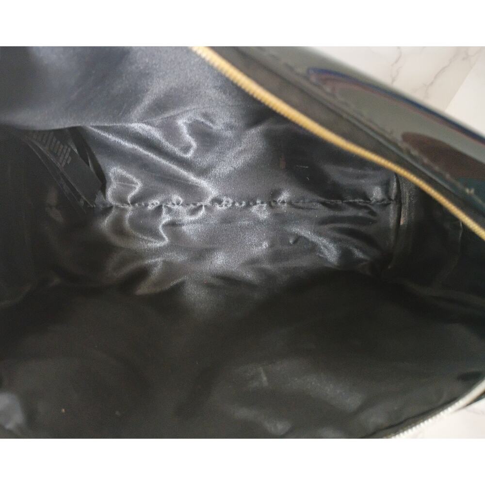 Ted Baker Black Patent Bag with Pink Bow - Picture 6 of 7